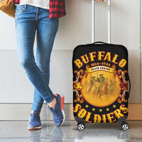 Honor Buffalo Soldiers Luggage Cover African American Cavalry Black Version - Wonder Print Shop
