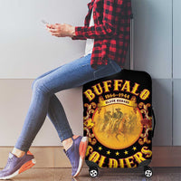Honor Buffalo Soldiers Luggage Cover African American Cavalry Black Version - Wonder Print Shop