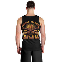 Honor Buffalo Soldiers Men Tank Top African American Cavalry Black Version - Wonder Print Shop