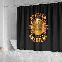 Honor Buffalo Soldiers Shower Curtain African American Cavalry Black Version - Wonder Print Shop
