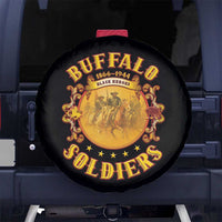 Honor Buffalo Soldiers Spare Tire Cover African American Cavalry Black Version - Wonder Print Shop