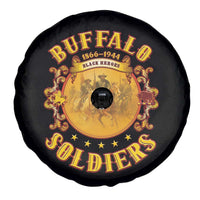 Honor Buffalo Soldiers Spare Tire Cover African American Cavalry Black Version - Wonder Print Shop