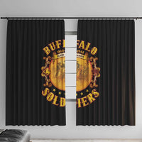 Honor Buffalo Soldiers Window Curtain African American Cavalry Black Version - Wonder Print Shop