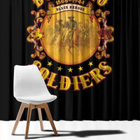 Honor Buffalo Soldiers Window Curtain African American Cavalry Black Version - Wonder Print Shop