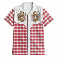 Oktoberfest Hawaiian Shirt Country Cowboy Style Red Version