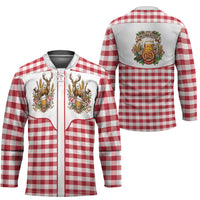 Oktoberfest Hockey Jersey Country Cowboy Style Red Version