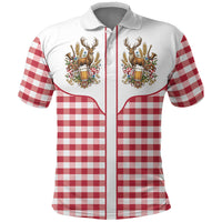 Oktoberfest Polo Shirt Country Cowboy Style Red Version