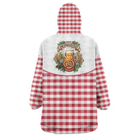 Oktoberfest Wearable Blanket Hoodie Country Cowboy Style Red Version