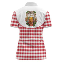 Oktoberfest Women Polo Shirt Country Cowboy Style Red Version