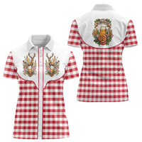 Oktoberfest Women Polo Shirt Country Cowboy Style Red Version