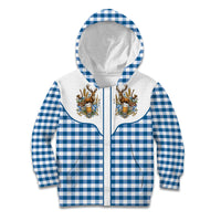 Oktoberfest Kid Hoodie Country Cowboy Style Blue Version