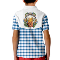 Oktoberfest Kid Polo Shirt Country Cowboy Style Blue Version