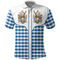 Oktoberfest Polo Shirt Country Cowboy Style Blue Version