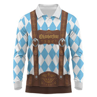 Personalized Lederhosen Oktoberfest Costume Long Sleeve Polo Shirt