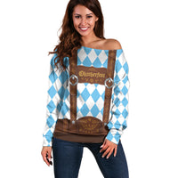 Personalized Lederhosen Oktoberfest Costume Off Shoulder Sweater