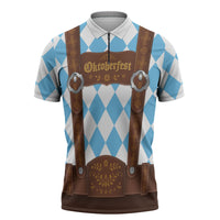 Personalized Lederhosen Oktoberfest Costume Zipper Polo Shirt