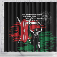 Happy Kenya Mashujaa Day Shower Curtain Honour Our Heroes, Heroines