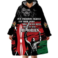 Happy Kenya Mashujaa Day Wearable Blanket Hoodie Honour Our Heroes, Heroines LT05 - Wonder Print Shop