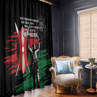 Happy Kenya Mashujaa Day Window Curtain Honour Our Heroes, Heroines LT05 - Wonder Print Shop