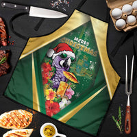 Dominica Christmas Apron Funny Santa Sisserou Parrot - Wonder Print Shop