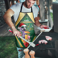 Dominica Christmas Apron Funny Santa Sisserou Parrot - Wonder Print Shop