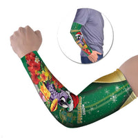 Dominica Christmas Arm Sleeves Funny Santa Sisserou Parrot - Wonder Print Shop