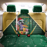 Dominica Christmas Back Car Seat Cover Funny Santa Sisserou Parrot - Wonder Print Shop
