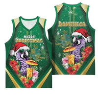 Dominica Christmas Basketball Jersey Funny Santa Sisserou Parrot - Wonder Print Shop