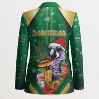 Dominica Christmas Blazer Funny Santa Sisserou Parrot - Wonder Print Shop