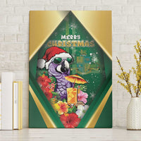 Dominica Christmas Canvas Wall Art Funny Santa Sisserou Parrot - Wonder Print Shop