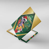 Dominica Christmas Canvas Wall Art Funny Santa Sisserou Parrot - Wonder Print Shop