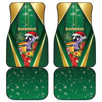 Dominica Christmas Car Mats Funny Santa Sisserou Parrot - Wonder Print Shop
