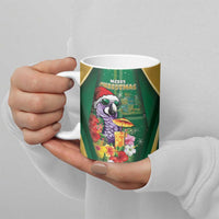 Dominica Christmas Ceramic Mug Funny Santa Sisserou Parrot - Wonder Print Shop