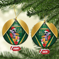 Dominica Christmas Ceramic Ornament Funny Santa Sisserou Parrot - Wonder Print Shop