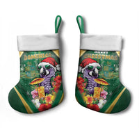 Dominica Christmas Stocking Funny Santa Sisserou Parrot - Wonder Print Shop