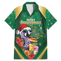 Dominica Christmas Family Matching Mermaid Dress and Hawaiian Shirt Funny Santa Sisserou Parrot - Wonder Print Shop