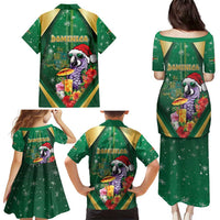 Dominica Christmas Family Matching Puletasi and Hawaiian Shirt Funny Santa Sisserou Parrot - Wonder Print Shop
