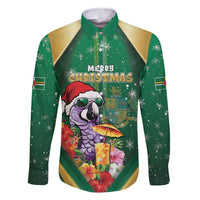 Dominica Christmas Family Matching Summer Maxi Dress and Hawaiian Shirt Funny Santa Sisserou Parrot - Wonder Print Shop