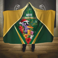 Dominica Christmas Hooded Blanket Funny Santa Sisserou Parrot - Wonder Print Shop