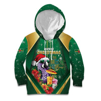 Dominica Christmas Kid Hoodie Funny Santa Sisserou Parrot - Wonder Print Shop