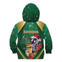 Dominica Christmas Kid Hoodie Funny Santa Sisserou Parrot - Wonder Print Shop