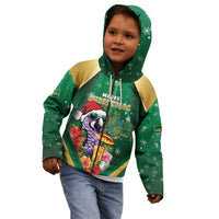 Dominica Christmas Kid Hoodie Funny Santa Sisserou Parrot - Wonder Print Shop