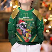 Dominica Christmas Kid Ugly Christmas Sweater Funny Santa Sisserou Parrot - Wonder Print Shop
