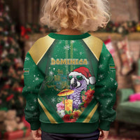 Dominica Christmas Kid Ugly Christmas Sweater Funny Santa Sisserou Parrot - Wonder Print Shop