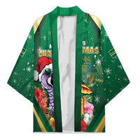 Dominica Christmas Kimono Funny Santa Sisserou Parrot - Wonder Print Shop