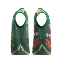 Dominica Christmas Knitted V-Neck Vest Funny Santa Sisserou Parrot - Wonder Print Shop