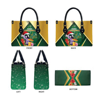 Dominica Christmas Leather Bag Funny Santa Sisserou Parrot - Wonder Print Shop