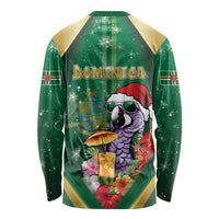 Dominica Christmas Long Sleeve Shirt Funny Santa Sisserou Parrot - Wonder Print Shop