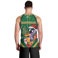 Dominica Christmas Men Tank Top Funny Santa Sisserou Parrot - Wonder Print Shop