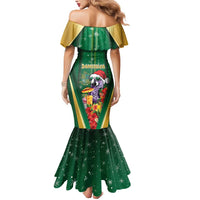 Dominica Christmas Mermaid Dress Funny Santa Sisserou Parrot - Wonder Print Shop